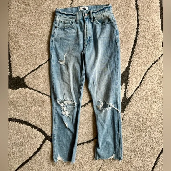 Vibes are Right Light Wash Distressed High Rise Cropped Jeans - Picture 6 of 10